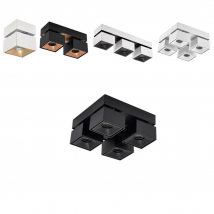 Square LED Downlights Ceiling light Dimmable 360° Rotation 90 ° Folding 9W 15W 1-4 head COB Spotlights AC110V 220V Home business