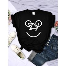Invertieren ein Fahrrad gedruckt Frauen Kurzarm Straße Sommer atmungsaktive T-Shirts Kreativität Trend lässig T-Shirt Damen Tops
