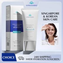 Espressioni Crema solare trasparente per idratazione SPF50+ PA+++ Crema solare leggera per il viso Crema solare idratante quotidiana per pelli sensibili