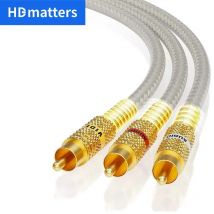 Premium-RCA-Kabel, dreifach zusammengesetztes Audio-/Video-Kabel, abgeschirmtes 3 RCA-AV-Kabel, 3 RCA auf 3 RCA zusammengesetztes Video-Stereo-Audiokabel