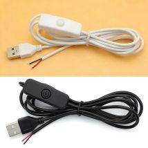 1,5 m LED-Streifen, USB-Anschlusskabel, Verlängerung, 2-polig, Netzteil, Ein-/Aus-Schalter, elektrischer 5-V-Draht für LED-Beleuchtung