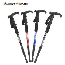 Bastone da trekking pieghevole per esterni Bastone telescopico da trekking portatile a 4 sezioni Bastone da trekking leggero per arrampicata da campeggio