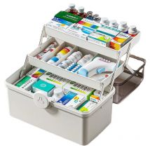 3 Layers Large Capacity Family Medicine Organizer Storage Box Portable First Aid Kit Medicine Container Emergency Pharmacy Box