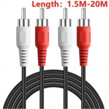 2RCA Stecker auf 2RCA Stecker Stereo Audio Subwoofer Kabel Dual Geschirmt RCA Kabel für Heimkino HDTV, Verstärker,
