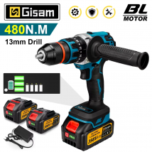 13mm 480N.M bezszczotkowa elektryczna wiertarka udarowa wiertarka akumulatorowa wkrętak elektryczny DIY sterownik elektronarzędzie do akumulatora Makita 18V Pin