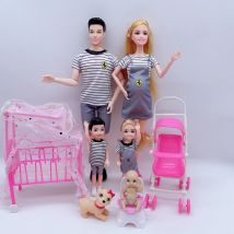 Fashion Cute Doll House Family Stroller Accessories For 11.5'' Pregnant Dolls with Baby Doll Birthday Christmas Gift Kid Toys