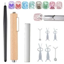 4/7/6/9 Stück Katzenaugen-Magnet-Set mit Eisen für Nägel, herzförmiges Kaninchen-Eisen, magnetisches Design, DIY-Nagelwerkzeug, zurück zur Schule ﻿