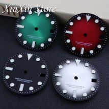 Mod 28,5 mm Sunburst-Uhrenzifferblatt, hochwertiges grün leuchtendes Zifferblatt, modifiziert für NH35 NH36 4R 7S mechanische Herren-Taucheruhr