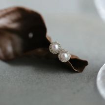 S925 Sterling Silber exquisite runde Zirkon umgibt Perlen ohrringe sanfte Frauen hochwertige Schmuck Geschenk täglichen Anlass