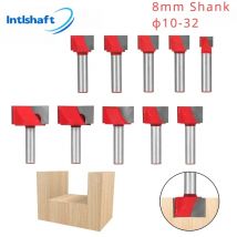 Intlshaft 8mm gambo superficie piallatura pulizia inferiore fresatura del legno taglierina CNC incisione coltello Router Bit strumento per la lavorazione del legno 10-32mm