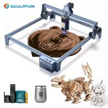 SCULPFUN S9 Macchina Laser 90W CO2 Effetto Laser Incisione Utensile da Taglio Ad Alta Precisione 410x420mm Intaglio Assemblaggio Rapido