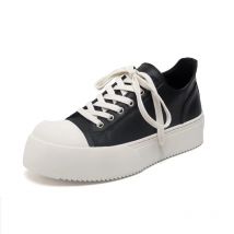 Trendy Männer Plattform Leder Skate Schuhe männer Freizeit Dicken Boden Sport Casual Turnschuhe Herren Höhe Erhöhen Lace-u Schuh neue