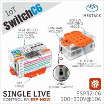 M5Stack Offizieller Single Live Wire Wi-Fi Smart Switch (ESP32-C6)