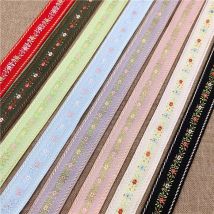 5 Yards 25-35 MM Schöne Glänzende Kleine Blume Gestickte Jacquard Band Gurtband Spitze Für DIY Haar Ornamente haustier Kragen Zubehör