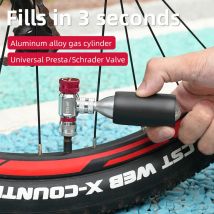 ESLNF Mini Luftpumpe Elektrische Fahrrad CO2 Pumpe Tragbare Reifen Inflator Für Adapter MTB Rennrad Aluminium Legierung Automatische Pumpe