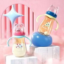 240 Baby flaschen Fütterung flasche Baby großkalibrige Milch flasche mit Stroh griff Neugeborene Baby Stroh flasche bpa frei