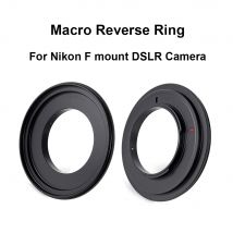 Per Nikon F mount Macro Anello adattatore inverso 49/ 52/ 55/ 58/ 62/ 67/ 72/ 77mm per fotocamera DSLR Nikon F mount