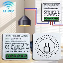 Mini DIY Drahtlose Fernbedienung Lichtschalter RF 433 MHz Smart Switch 16A Relais Empfänger Automatisierungsmodul für Zuhause Led-lampe
