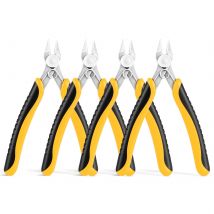 5-Zoll-Edelstahl-Drahtschneider Micro Flush Cutters, Präzisions-Seitenschneider Zange Fichten-Schneidschneider für Elektronik, Schmuck