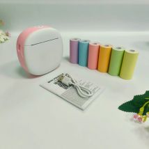 Kabelloser tragbarer Etikettendrucker mit 6 Rollen, 203 DPI für kreatives Heimwerken, Notizen und Scrapbooking