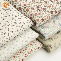 0.5m/1m/2m Vintage Floral Quilted Fabric Clip Cotton Winter Jackets Makeup Bags Coats Korean Style DIY Handmade Sewing Craft