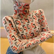 High Neck Base Shirt für Frauen Herbst und Winter neue Pullover bedruckte Pullover Slim Fit schlanke und warme T-Shirt Innen oberteil