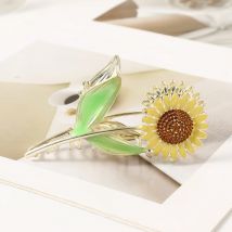 12cm Sonnenblume Strass Haar Kralle Mädchen Sommer große Haarnadel Muttertag Geschenk Haars pange Krabben Mode Haarschmuck