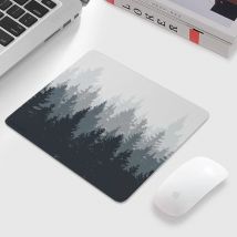 Mouse Pad New Computer Desk Mat Anti slip Art Natural Rubber Green Forestgrey Forest Trees Home Office Decoration keyboard pad