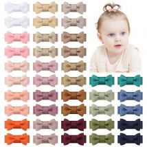 10 Stück/40 Mini-Schleifen-Haarspangen für Babys – einfarbig, handgefertigte Haarnadeln, Haarspangen, niedliche Kinder-Kopfbedeckung, Haar-Accessoires