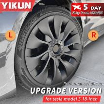 4PCS Coprimozzo Prestazioni Sostituzione Copriruota Automobile Cerchio Completo Accessori di Copertura per Tesla Modello 3 Coprimozzo da 18 Pollici 2018-2023