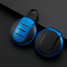 Leather TPU Car Key Case Cover For BMW Mini Cooper F55 F56 F57 F54 F60 JCW Clubman Countryman Keyless Shell Auto Accessories