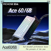 MCHOSE ACE68 ACE60 Tastiera da gioco cablata ad asse magnetico, Tastiera da gioco E-Sports Type-C design ergonomico 68/61 tasti