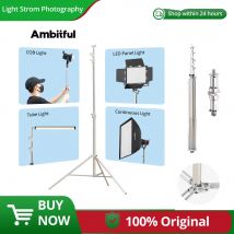 AMBITFUL AS-400PRO Supporto per luce a pressione d'aria in acciaio inossidabile da 4 m per softbox video da studio fotografico, monoluce, riflettore, ombrellone