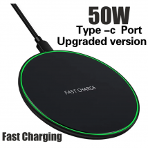 Caricatore Wireless da 50W per iPhone 14 15 16 17 Pro Xs Max Mini X Xr, Base di Ricarica Rapida a Induzione per Samsung S25 S26 S8 S9 S10 Note