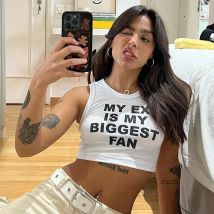 Y2k Kleidung Buchstaben Grafik Tank Top Frauen Sommer weste Grunge Punk High Street ärmellose Crop Tops Mode Vintage Streetwear