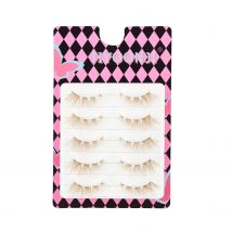 5 Pairs of Brown False Eyelashes with Foxes Flying Diagonally and Natural Fluffy Cartoon Eyelashes