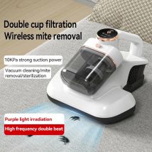 Aspirapolvere a doppia tazza con display a LED Aspirapolvere UV portatile a forte aspirazione Divano Materasso Rimozione wireless degli acari della polvere