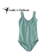 Big Girl’s Leotard Ballet Cut Tank One Piece Camisole Bodysuit Dancewear Costume Wide Shoulder Strape Gymnastic Top Skating