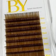 BYlash C CC D DD Curl Brown 0,03 0,05 Einzelwimpern Russische Volumenwimpern