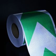 20cm * 10m reflektieren des Sicherheits band weiß-grün hoc hinten siver selbst klebender Pfeil Straßen warnschild wasserdichte Reflektor folie für LKW