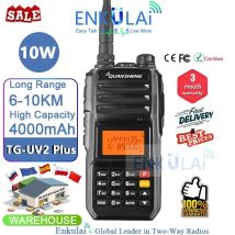 QuanSheng TG UV2 Plus 10W Walkie Talkie lungo raggio 10KM Walkie-talkie del camionista UHF VHF Dual Band QuanSheng TG-UV2 Plus 4000mAh Radio a due vie per la caccia escursioni e altre attività