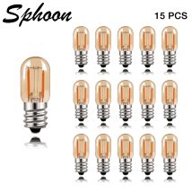 Sphoon 1w led röhrenförmige glühbirnen e12 e14 schrauben basis gold tönung glas warmweiß 2200k dimmbar antiqued mini dekor edison birne