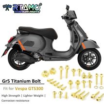 RTAMO Gr5 Titanschrauben, Batterieabdeckung, vorderer Bremssattel, Gabel, Bremsscheibe, ABS-Halter, Motorabdeckung, HPE-Schrauben für Vespa GTS300, GVT300