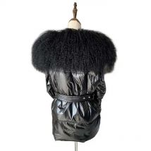 Natürliche Echte Tibet Schafe Pelz Kragen Winter frauen Unten Mantel Jacke Hut Kragen Winter Warme Pelz Schal Mongolischen Lamm Pelz schal