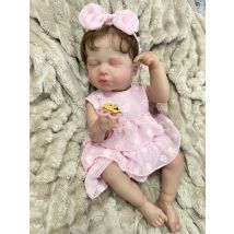 Cokela Mädchen Weihnachtsgeschenk Neujahr waschbare Silikon wiedergeborene Babypuppe 50 cm/20 Zoll