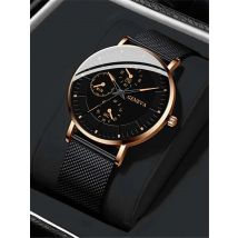 Nuovi uomini moda semplice orologio commerciale maschile orologio maglia d'acciaio orologi da polso