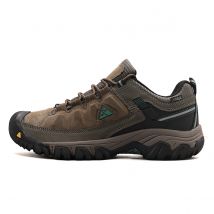 HIKEUP-zapatos de senderismo de alta calidad para hombre, calzado de escalada de cuero duradero, zapatillas de deporte para caminar al aire libre, suela de goma, venta directa de fábrica