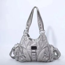 Damen-Handtaschen, weiche Tasche, kleine Geldbörse mit Griff oben, modische Umhängetasche mit mehreren Taschen, Hobos-Handy-Pack-Einkaufstasche