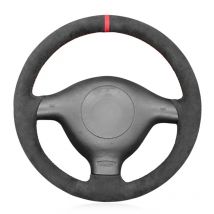 Rutsch feste wildleder leder auto lenkrad abdeckung für sitz leon mk1 volkswagen vw golf 4 iv passat b5 variante polo skoda fabia 1