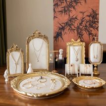 Retro Schmuck Displays Tablett Halskette Armband Ring Displays Ständer Damen Schmuck Dekoration Container Schmuckstück Lagerregal